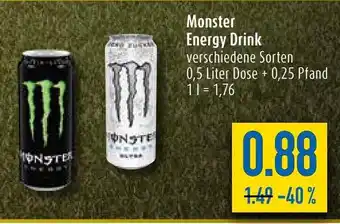 diska Monster Energy Drink 500ml Angebot