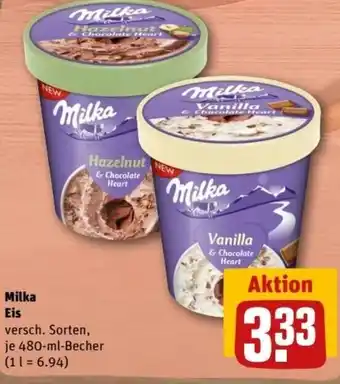 REWE Center Milka Eis 480ml Angebot