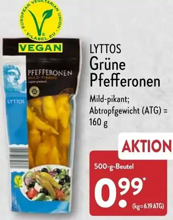 Aldi Nord Lyttos Grüne Pfefferonen 500 g Beutel Angebot