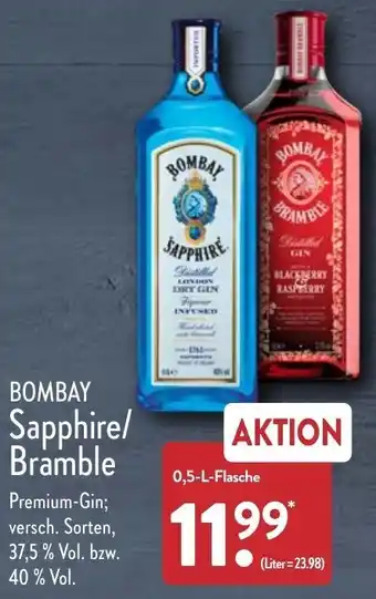 Aldi Nord Bombay Sapphire/Bramble 0,5 L Flasche Angebot