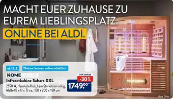 Aldi Nord Home Deluxe Infrarotkabine Sahara XXL Angebot