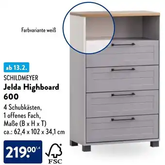 Aldi Nord Schildmeyer Jelda Highboard 600 Angebot