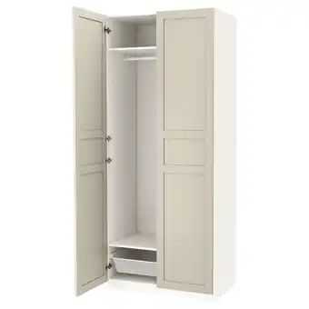 IKEA Pax / flisberget kleiderschrank weiß/hellbeige 100x60x236 cm Angebot