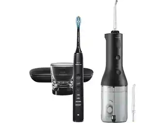 MediaMarkt Philips sonicare hx3866/43 cordless power flosser diamondclean 9000 munddusche + zahnbürste schwarz Angebot