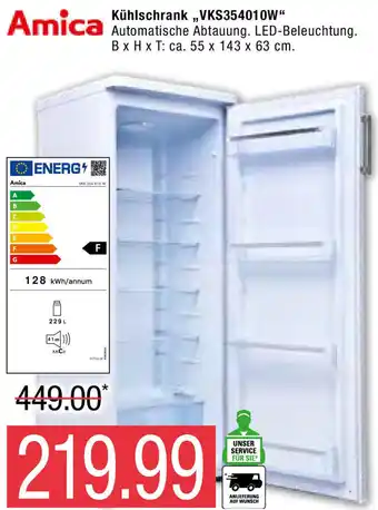 Marktkauf Amica Kühlschrank ,,VKS354010W" Angebot