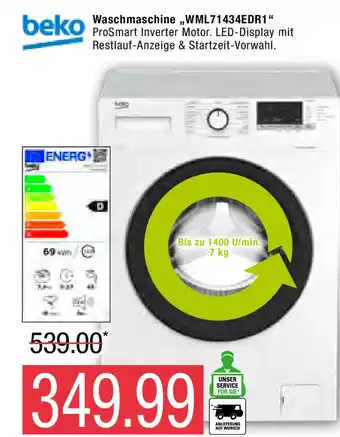 Marktkauf Beko Waschmaschine ,,WML71434EDR1" Angebot