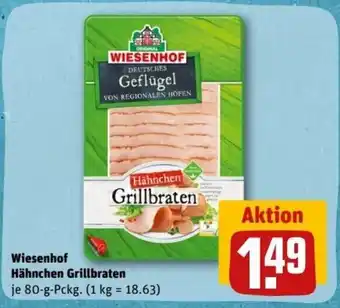 REWE Center Wiesenhof Hahnchen Grillbraten 80g Angebot