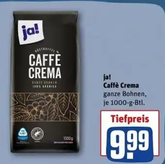 REWE Center ja! Caffe Crema 1kg Angebot