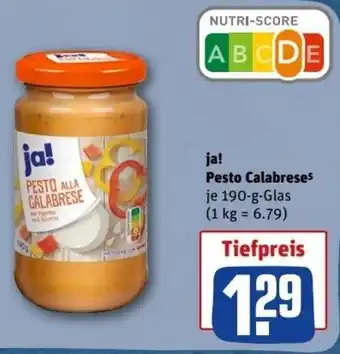 REWE Center ja! Pesto Calabrese 190g Angebot