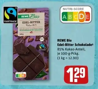 REWE Center Rewe Bio Edel-Bitter Schokolade 100g Angebot