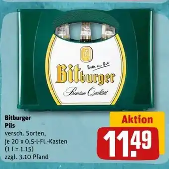 REWE Center Bitburger Pils 20*500ml Angebot