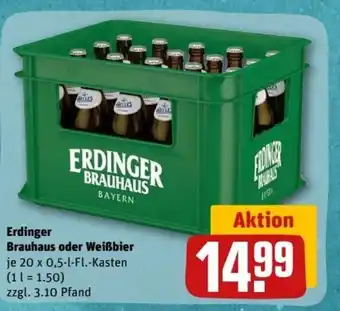 REWE Center Erdinger Brauhaus o. WeiBbier 20*500 ml Angebot