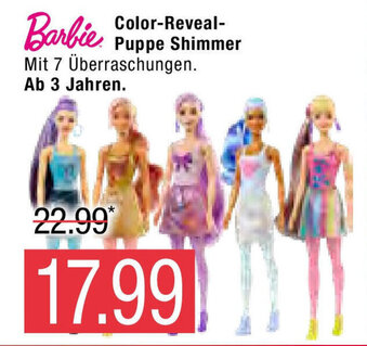 Marktkauf Barbie Color Reveal Puppe Shimmer Angebot