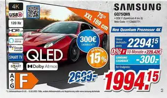 Expert Klein Samsung gq75qn9 Angebot