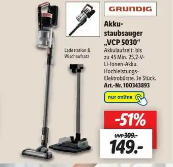 Lidl Grundig akkustaubsauger „vcp 5030“ Angebot