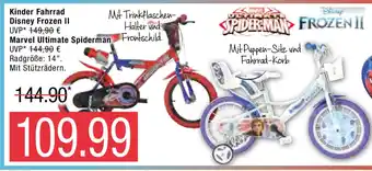 Marktkauf Kinder Fahrrad Disney Frozen II oder Marvel Ultimate Spiderman Angebot