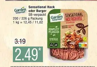 Marktkauf Garden gourmet sensational hack oder burger Angebot