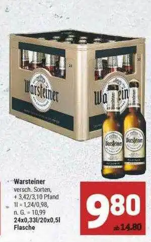 Marktkauf Warsteiner verschiedene sorten Angebot