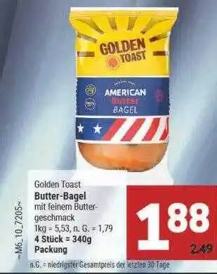 Marktkauf Golden toast butter-bagel Angebot