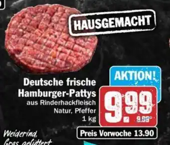 Hit Deutsche frische Hamburger Pattys 1 kg Angebot