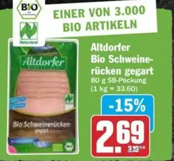 Hit Altdorfer bio Schweinerücken gegart 80 g SB-Packung Angebot