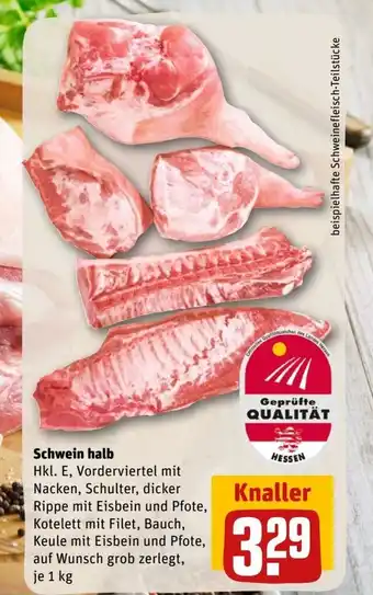 REWE Center Schwein halb 1kg Angebot