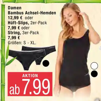 Marktkauf Damen Bambus Achsel Hemden oder Hüft Slips Angebot