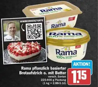 Hit Rama pflanzlich basierter Brotaufstrich o. mit butter 225-400 g Packung Angebot