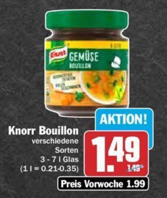Knorr Bouillon 37 l Glas Angebot bei Hit