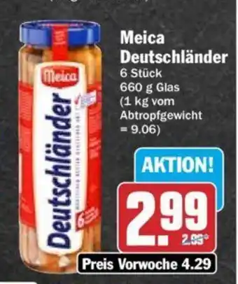 Hit Meica Deutschländer 660 g Glas Angebot