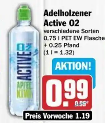 Hit Adelholzener Active 02 0,75 l PET EW Flasche Angebot