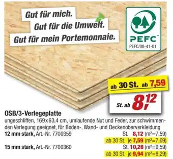 toom Baumarkt OSB/3-Verlegeplatte Angebot