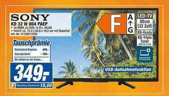 expert Techno Land Sony Kd 32w804paep Led-tv Angebot