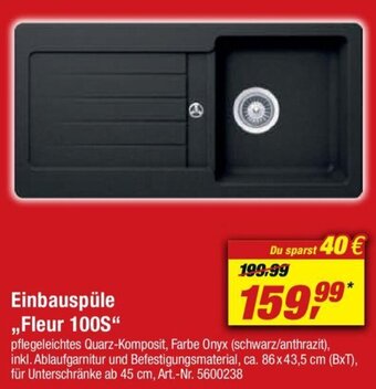 toom Baumarkt Einbauspüle Fleur 100S Angebot