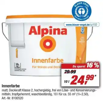 toom Baumarkt Alpina Innenfarbe 10 L Angebot