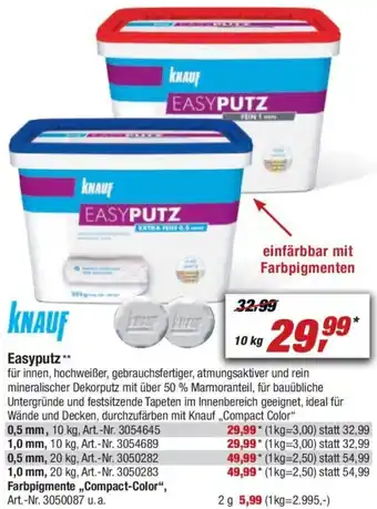 toom Baumarkt Knauf Easyputz 10 kg Angebot