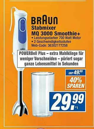 Expert Technomarkt Braun Stabmixer Mq3000 Smoothie+ Angebot