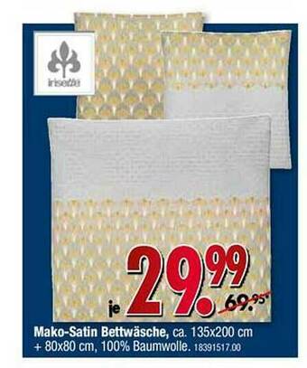 Franz Knuffmann Mako-satin Bettwäsche Irisette Angebot