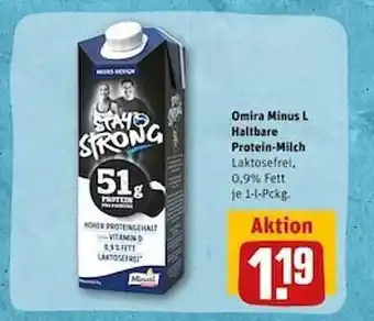 REWE Omira minusl haltbare protein-milch Angebot