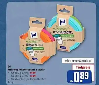REWE Ja! mehrweg frische-deckel 2 stück Angebot