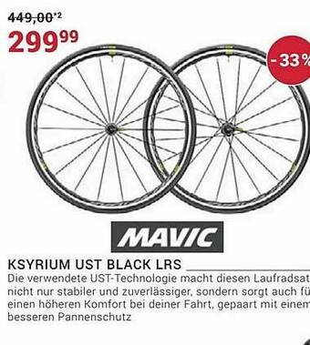 Fahrrad XXL Mavic Ksyrium Ust Black Lrs Angebot