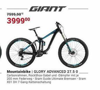 Fahrrad XXL Giant Mountainbike Glory Advanced 27.5 O Angebot