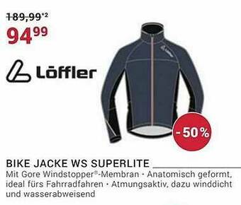 Fahrrad XXL Löffler Bike Jacke Ws Superlite Angebot