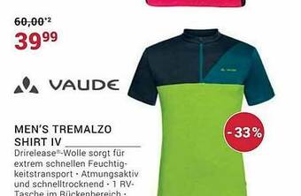 Fahrrad XXL Vaude Men's Tremalzo Shirt Iv Angebot