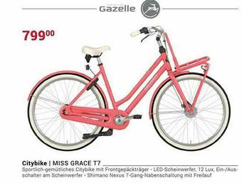 Fahrrad XXL Gazelle Citybike Miss Grace T7 Angebot