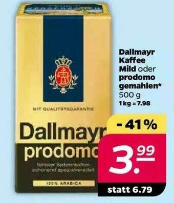 NETTO Dallmayr Kaffee Mild Oder Promodo Gemahlen Angebot