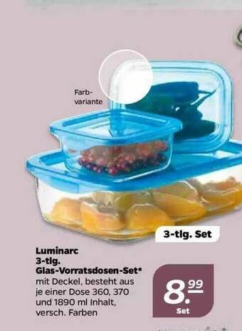 NETTO Luminac 3-tig Glas-vorratsdosen-set Angebot