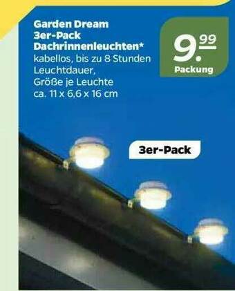 NETTO Garden Dream 3er-pack Dachrinnenleuchten Angebot