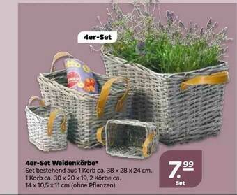 NETTO 4er-set Weidenkörbe Angebot