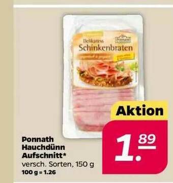 NETTO Ponnath Hauchdünn Aufschnitt Angebot